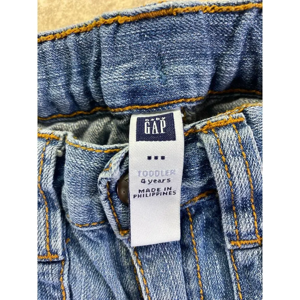 Baby Gap Adjustable Waist Blue Jeans or Capris Size 4T
